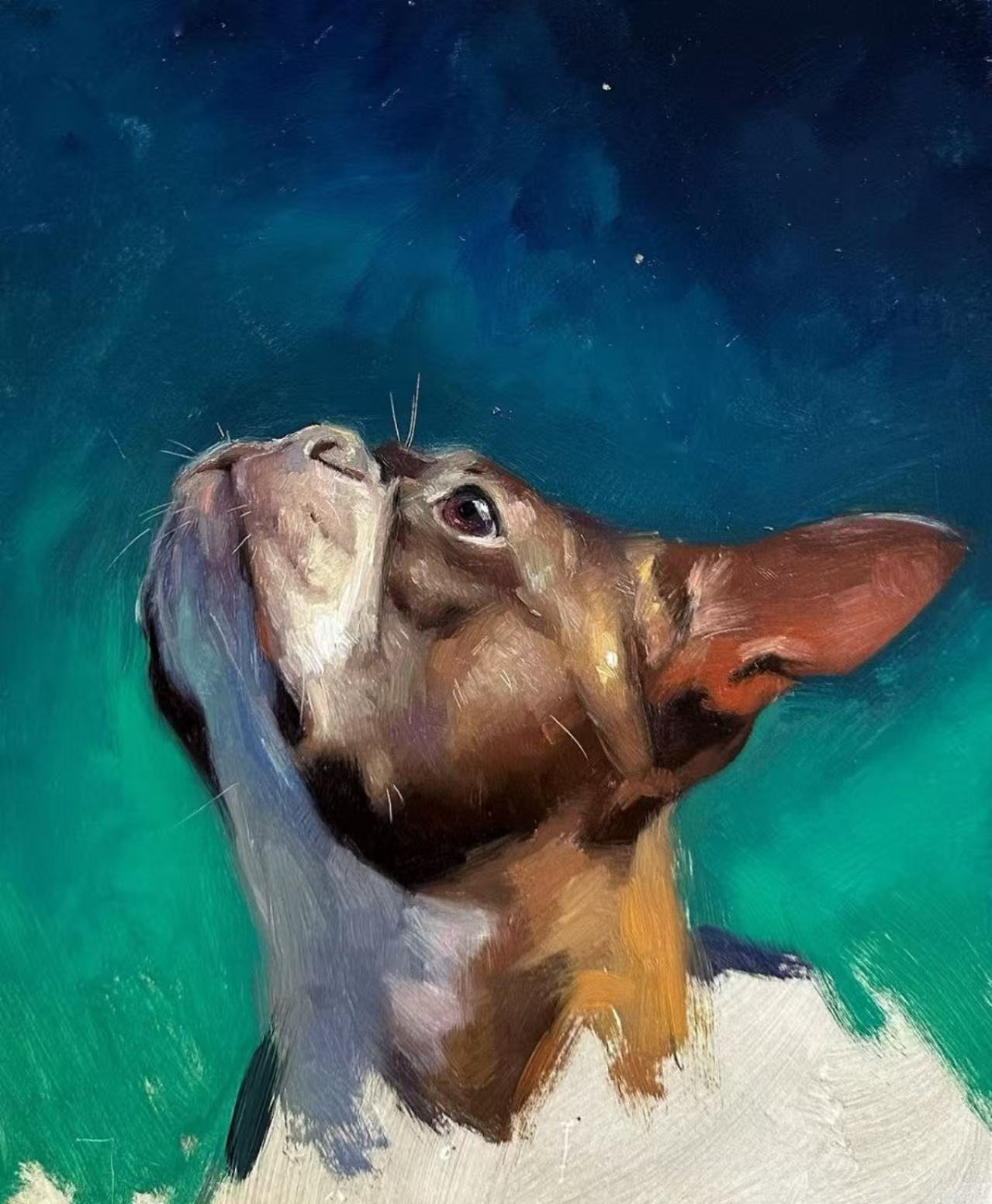 One Year Later: Marking Their Passing Anniversary with a Custom Dog Oil Painting