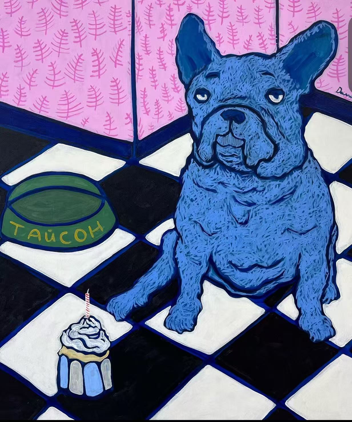 Office Decor for Dog Lovers: Energize Your Workspace with an Abstract Dog Painting