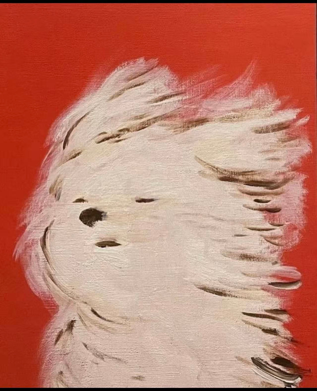 How to Style a Custom Abstract Dog Painting in a Modern Living Room