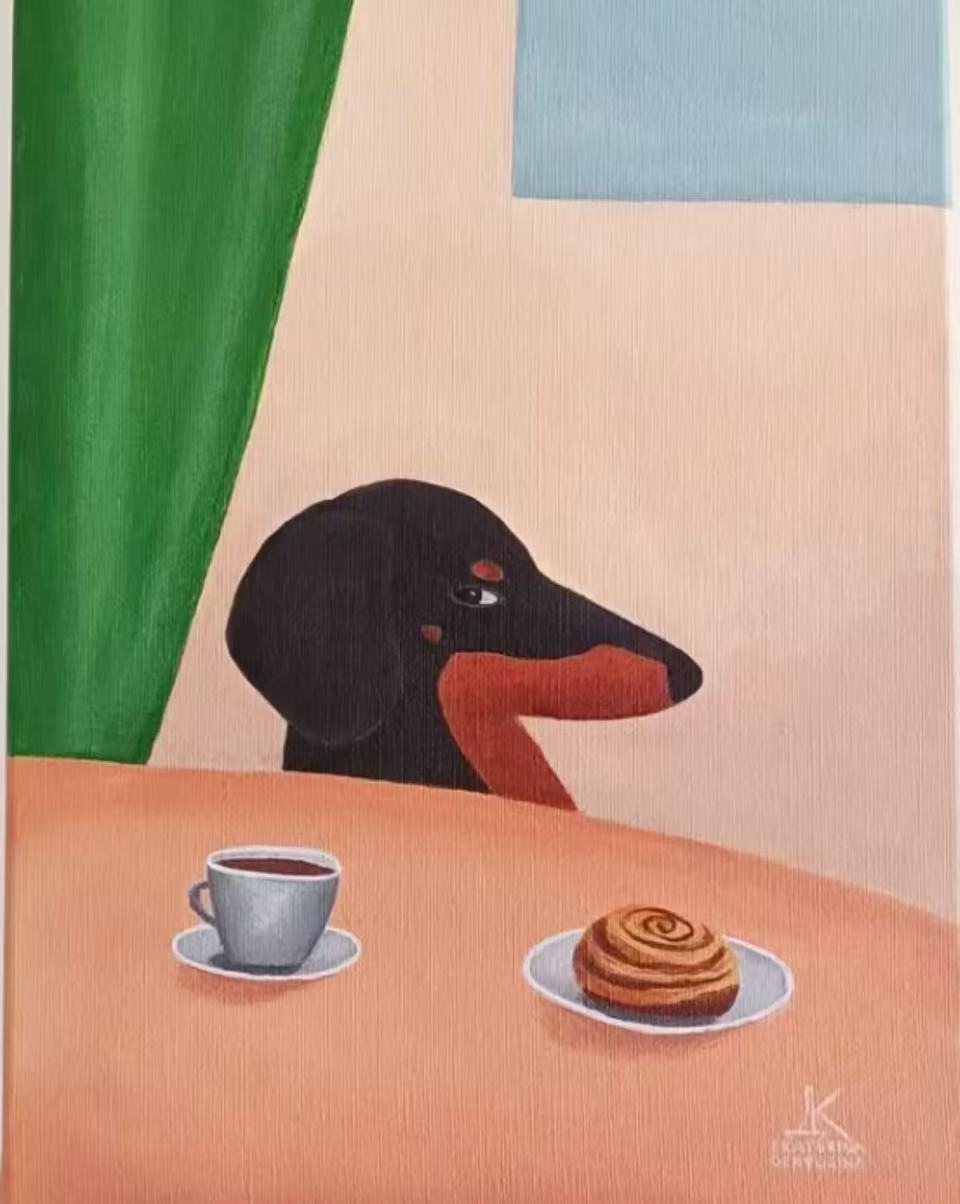 Make a Grand Entrance: Why an Abstract Dog Painting is the Perfect Foyer Centerpiece