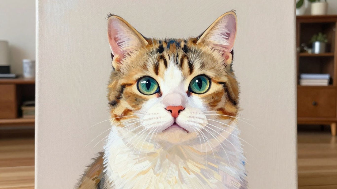Custom cat portrait artwork