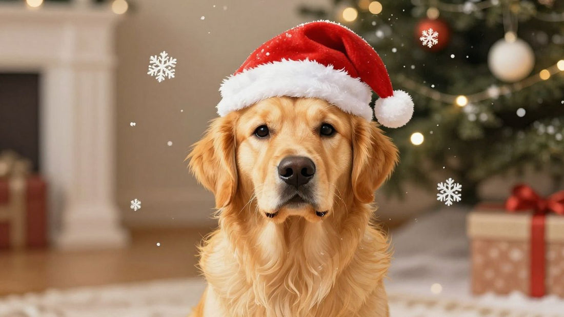 Custom pet portrait on a holiday card