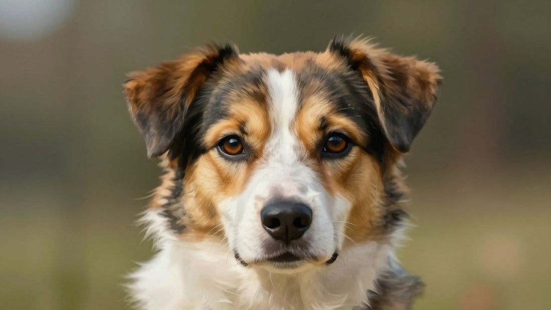 Digital pet portrait of a dog