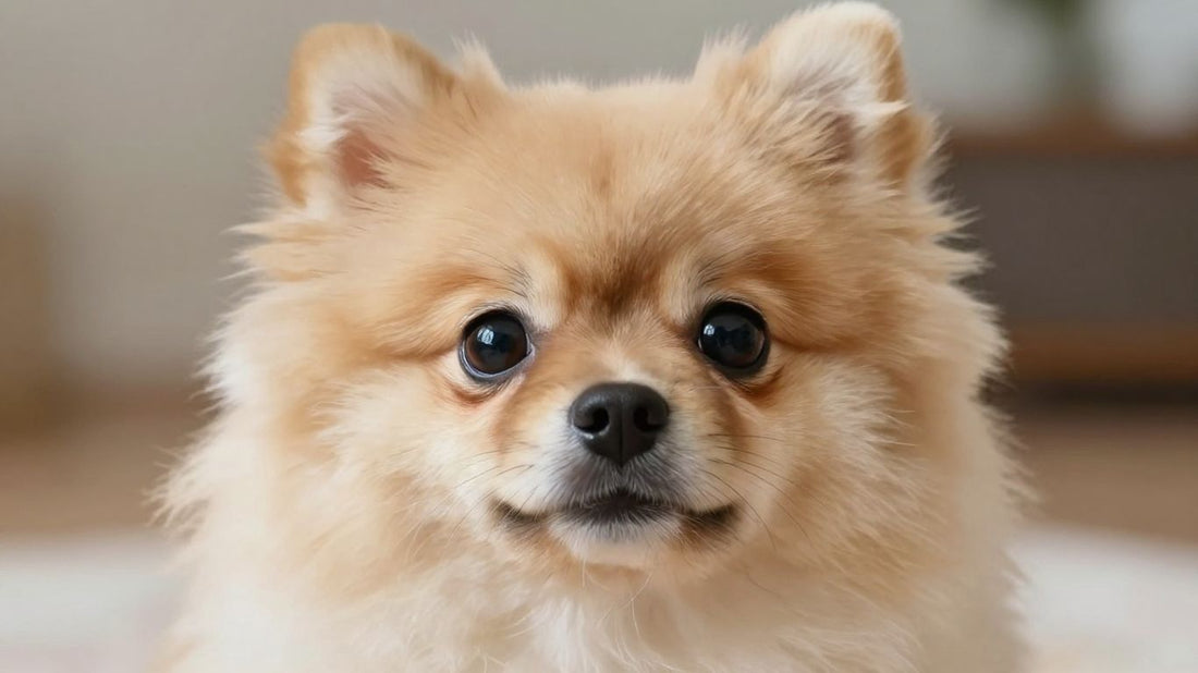 Custom dog art featuring a tiny, fluffy dog.