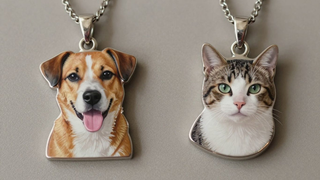 Custom pet portrait necklaces comparison