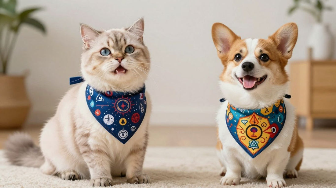 Pets wearing custom warlock pet bandanas.