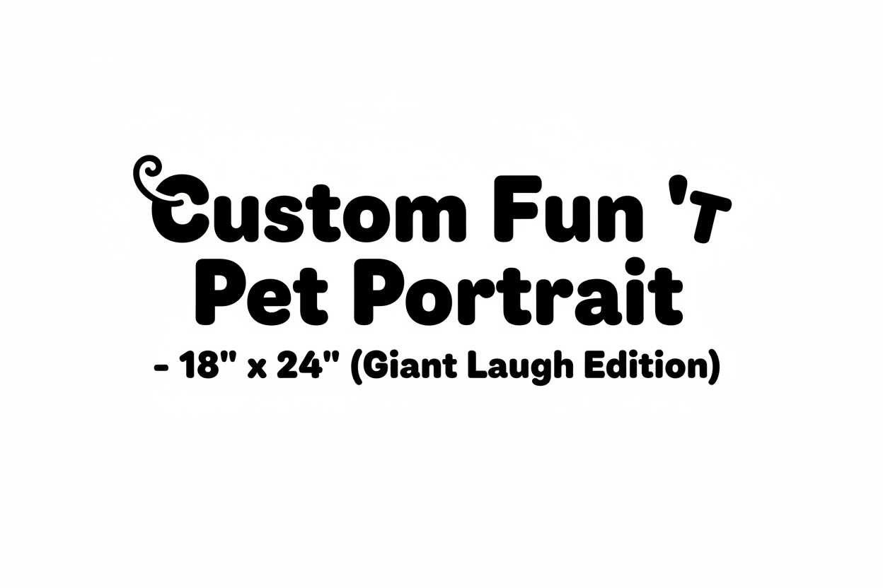 Custom Fun Pet Portrait - 18" x 24" (Giant Laugh Edition)