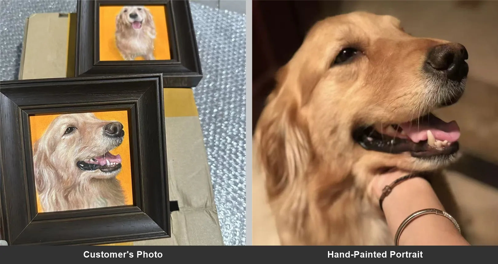 Custom Handpainted Pet Portrait — One-of-a-Kind Artwork by Our Artisan Designers