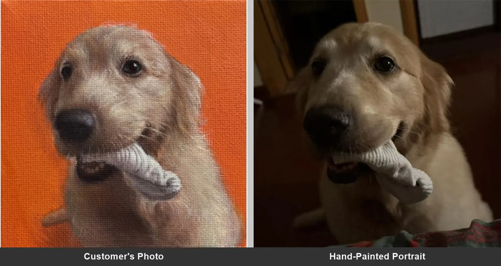 Custom Handpainted Pet Portrait — One-of-a-Kind Artwork by Our Artisan Designers