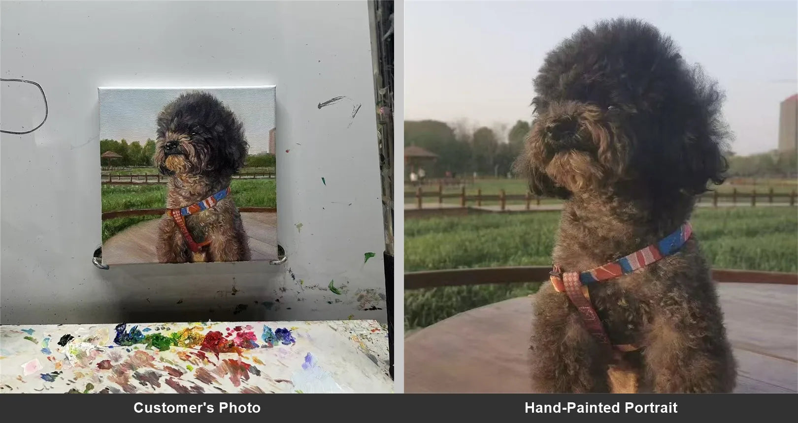 Custom Handpainted Pet Portrait — One-of-a-Kind Artwork by Our Artisan Designers